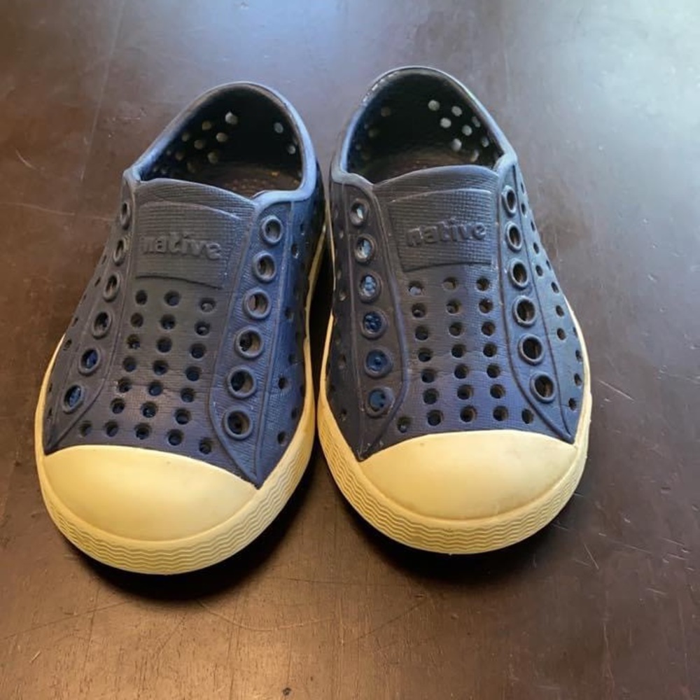 Native Toddler Navy/Ivory Shoes